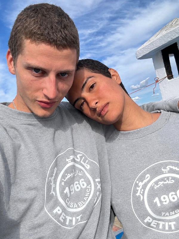 t shirts sweats maroc gris couple