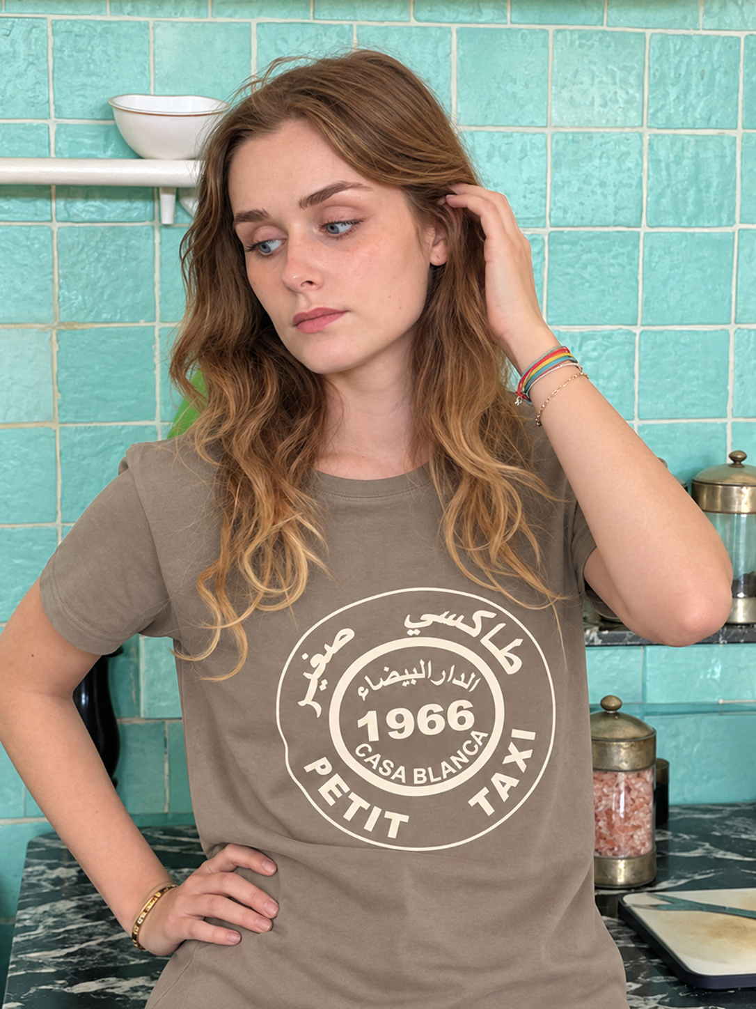 - Rock da Kasbah Tanger T-Shirt Femme "Petit Taxi Casablanca" – Image 4