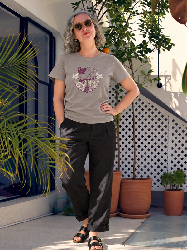 - Rock da Kasbah Tanger T-shirt Femme "Tea Time Gravity" – Image 3